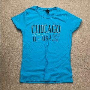 Blue Chicago Graphic Women's T-Shirt